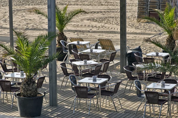 카페 아침 해변 — 스톡 사진