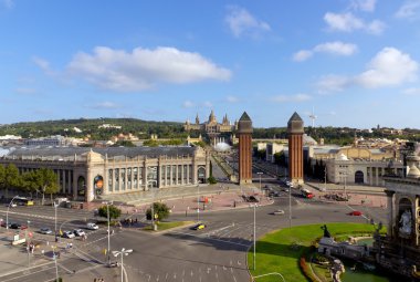 Placa de España'nın, barcelona. İspanya