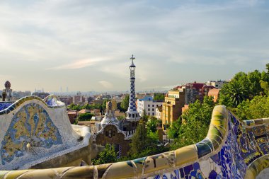 Park guell. Barcelona, İspanya