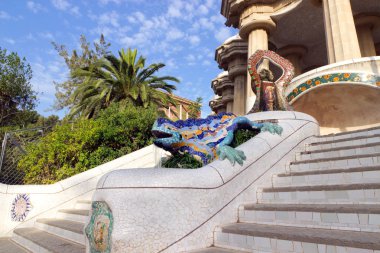 Barselona, İspanya 'da Park Guell.