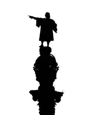 Christopher columbus heykeli. Barselona Simgesel Yapı, İspanya.
