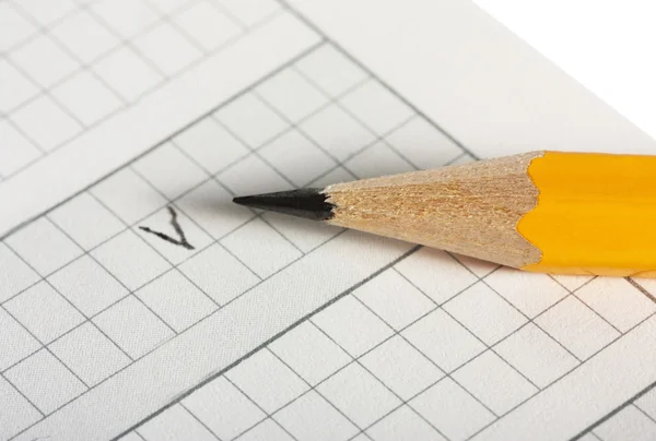 Pencil writes checking — Stock Photo, Image