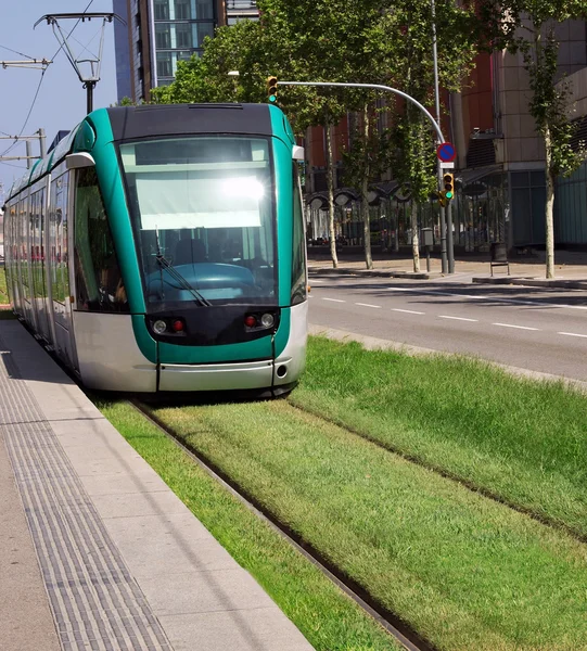 Трамвай в Барселоне — стоковое фото