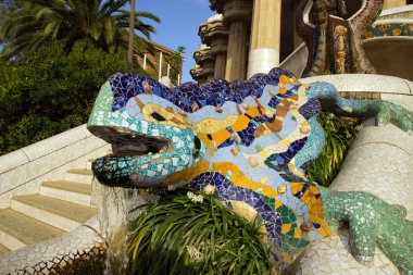 Barselona, İspanya 'da Park Guell.
