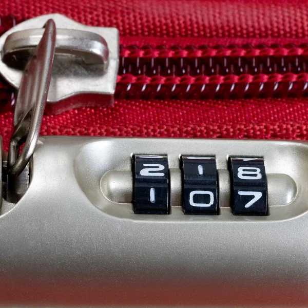 Lock password number in bag — Stock Photo, Image