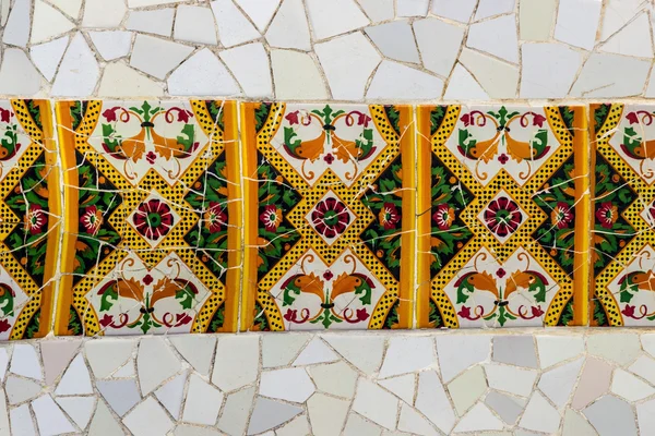 Gaudi design mosaik i barcelona — Stockfoto