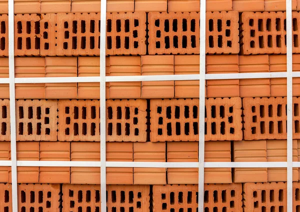 Opakowania z czerwonej cegły — Zdjęcie stockowe