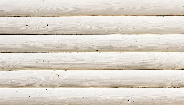 Pared de tronco de madera blanca . — Foto de Stock