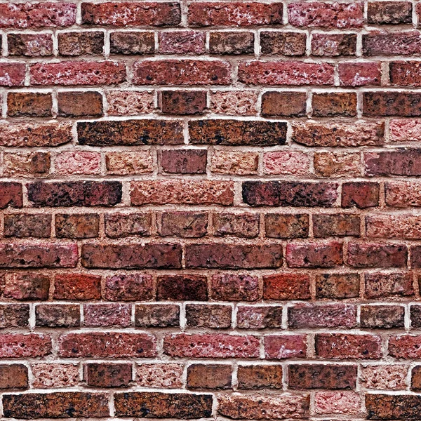 Parede de tijolo quadrado vermelho — Fotografia de Stock