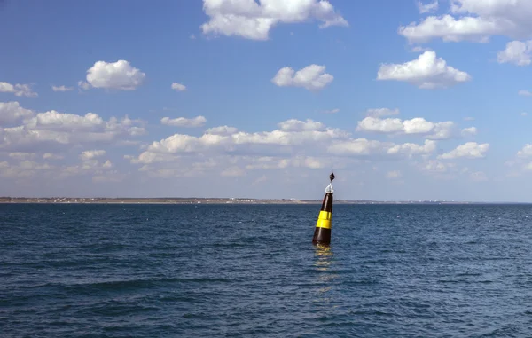 Buoy yellow in harbor — Stock Photo, Image