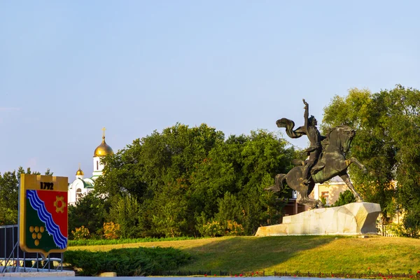 Пам'ятник Олександра Суворова в Тирасполь, Придністров'я. — стокове фото