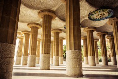 Park guell, barcelona. Katalonya.