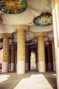 Park guell, barcelona. Katalonya.
