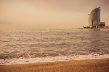 Café beach barcelona. Catalonia, İspanya