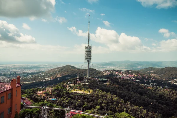 Television antenna.Tibidabo. Barcelona. — Stock Photo, Image