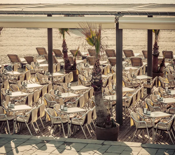 Cafetería Playa Barcelona. Cataluña, España — Foto de Stock