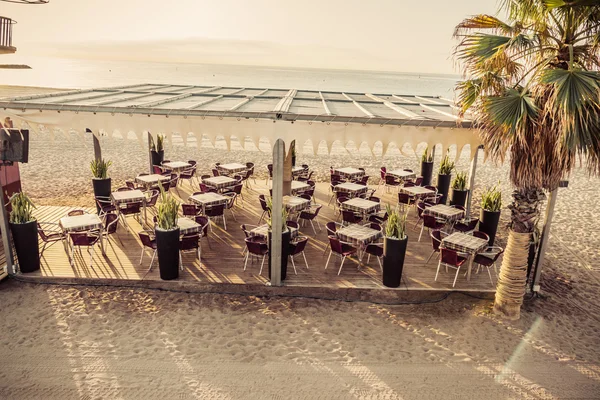 Cafetería Playa Barcelona. Cataluña, España — Foto de Stock