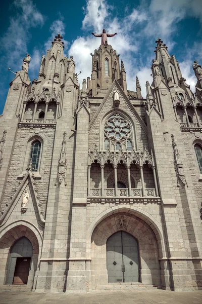 Igreja do Sagrado Coração.Tibidabo. Barcelona . — Fotografia de Stock