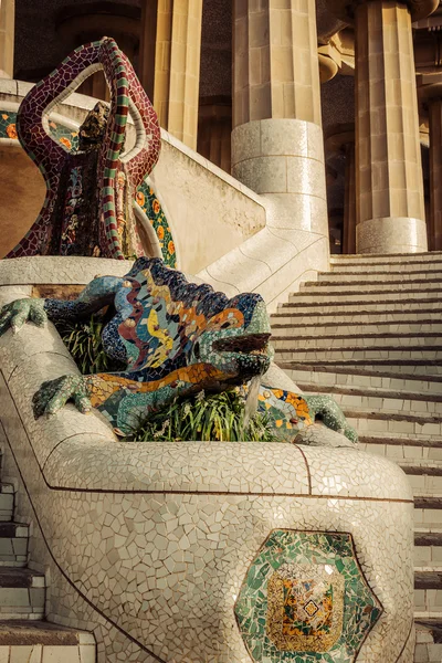 Lizard in Park Guell in Barcelona, Spain. — Stock Photo, Image