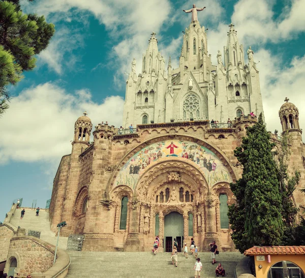 Church Sacred Heart.Tibidabo. Barcelona. — Stock Photo, Image