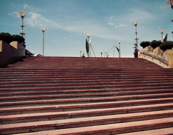 Escada pedra Barcelona. Catalunha, Espanha . — Fotografia de Stock