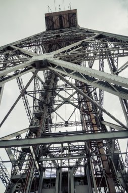 cablecar Kulesi barcelona. Catalonia, İspanya.