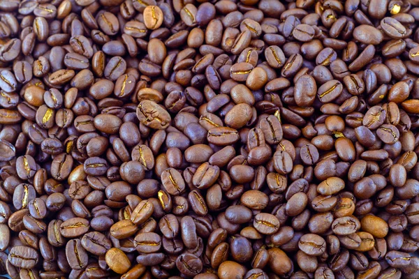 Kaffeebohnen Hintergrund. — Stockfoto