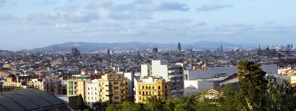 Barcelona od wzgórza Montjuïc. Katalonia — Zdjęcie stockowe