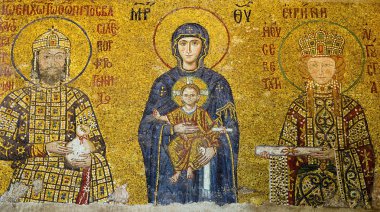 Katedral cami Ayasofya mozaik simgesini Sofya