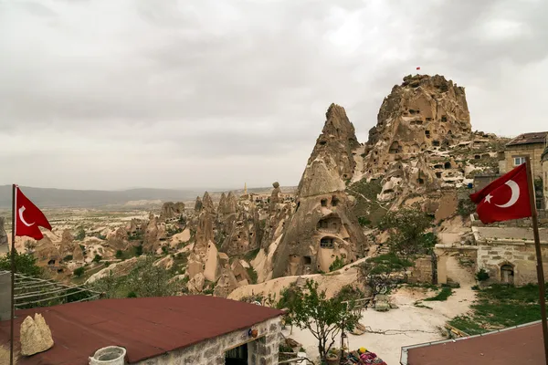 Bergslandskap, Cappadocia, Turkiet. — Stockfoto