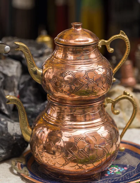 Teapot copper — Stock Photo, Image