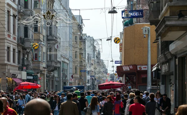 Hlavní ulice Istanbul Taksim Istiklal Street — Stock fotografie