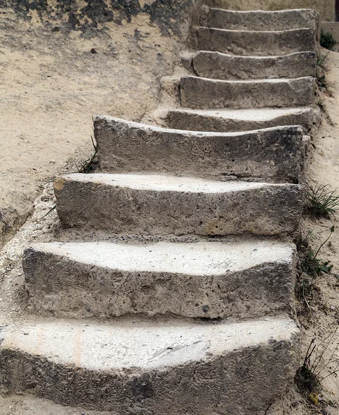 Stairway sten i grottan klostret — Stockfoto