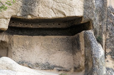 Manastır odasında mağara Kilisesi Kapadokya, Türkiye