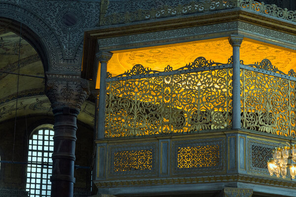 Hagia Sophia Interior in Istanbul, Turkey