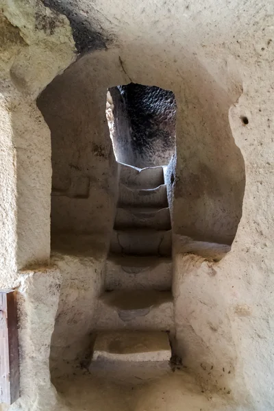 Room in cave monastery — Stock Photo, Image