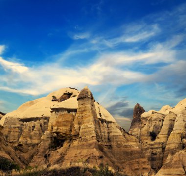 Rock peyzaj Kapadokya Türkiye'de