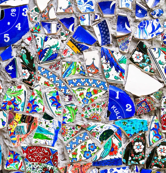Törött kerámia mozaik mintás — Stock Fotó