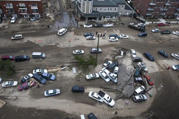 L'uragano Sandy. Le conseguenze a New York — Foto Stock