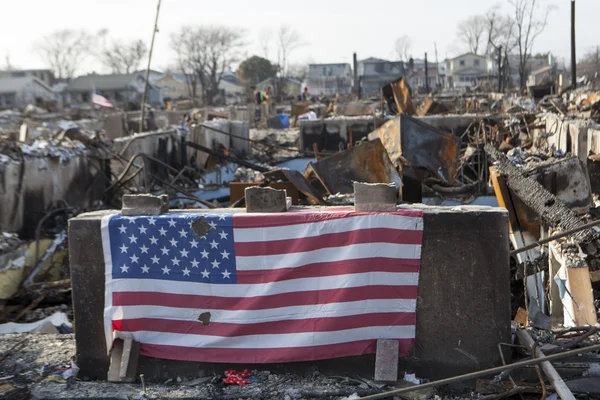 Hurrikan sandig. Die Nachwehen in New York — Stockfoto