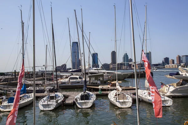 SAILING THE HUDSON RIVER 2012 - World Financial Center, Lower Ma — Stock Photo, Image