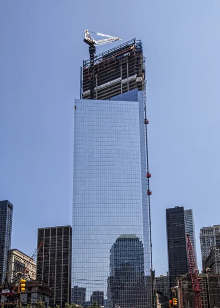 NOVA CIDADE DA IORQUE - 30 de agosto: A construção do Comércio Mundial de Nova York — Fotografia de Stock