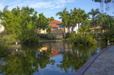Luxurious Caribbean resort.
