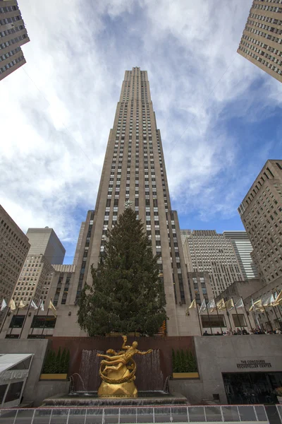 НЬЮ-ЙОРК - DEC. 5: Rockefeller Center in New York City-hist — стоковое фото