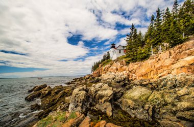 bas harbor deniz feneri, acadia Milli Parkı, maine, ABD 
