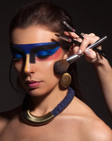 Portrait of woman with art make-up — Stock Photo, Image