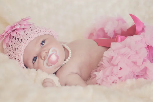 Fashion newborn girl — Stock Photo, Image