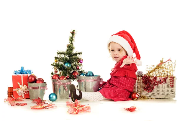 Playful santa helper — Stock Photo, Image