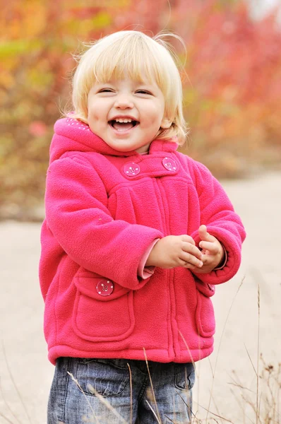 Happy blonde baby — Stock Photo, Image