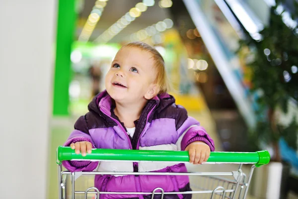 Happy shopping baby — Stockfoto